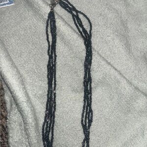Dark blue Stringy Necklace